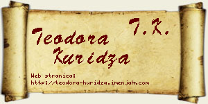Teodora Kuridža vizit kartica